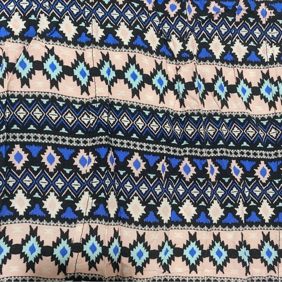 H&M blue & lavender Front Slit Aztec Pattern Maxi Skirt - Picture 3 of 8